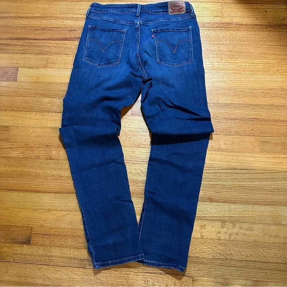 Levi's Womens Jeans Mid Rise Skinny Size 14 Dark Wash Denim Pants 32X32 (j10)
